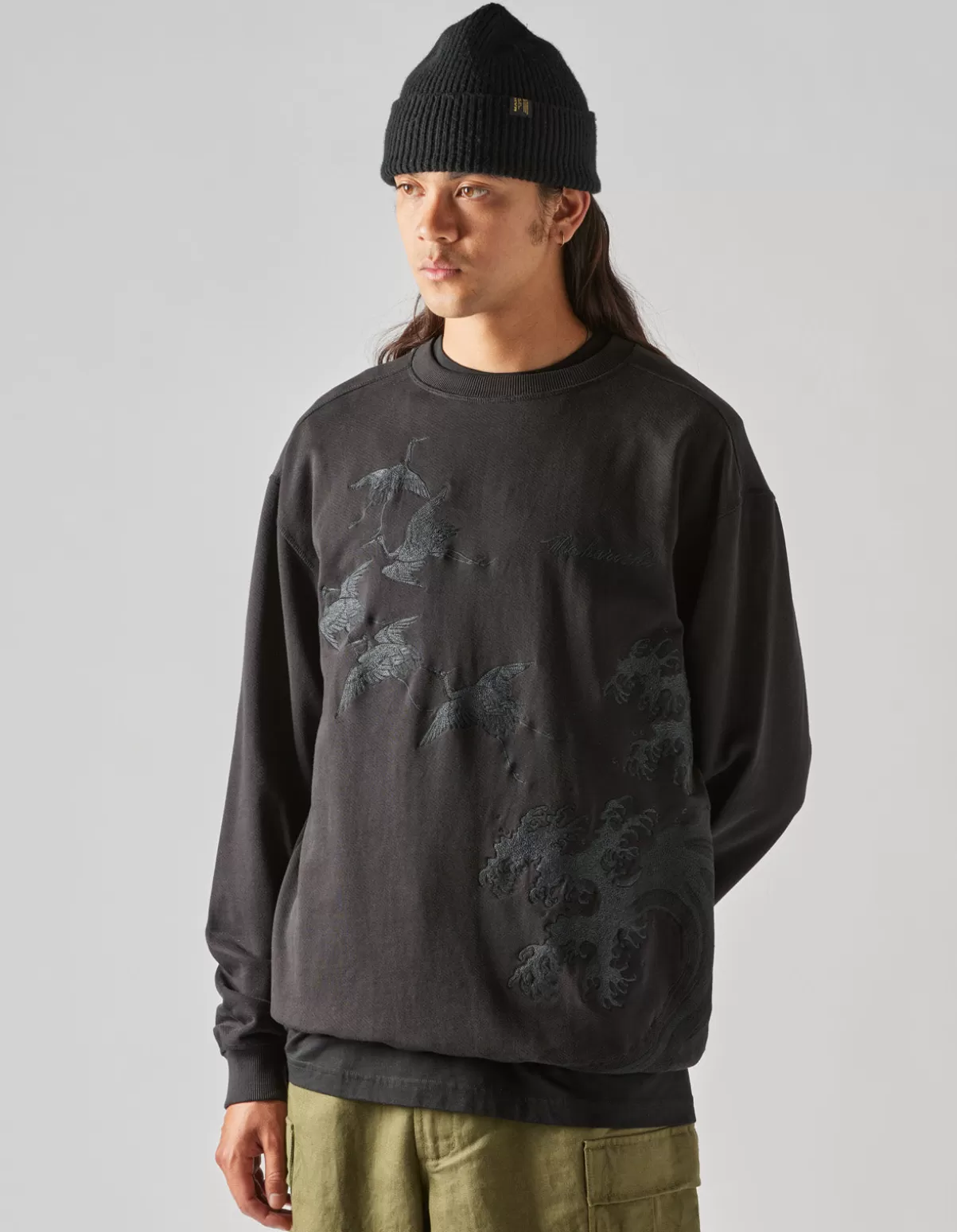 Maharishi 4505 Flying Peace Cranes Crew Sweat