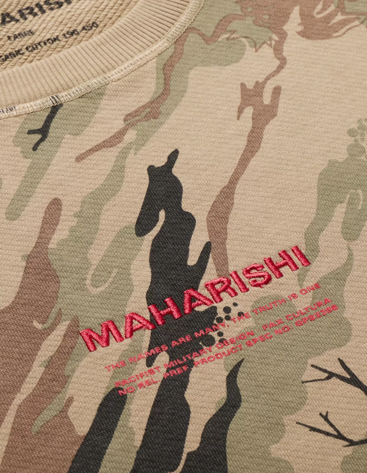 Maharishi 4598 Dpm:Bonsai Forest Miltype Embroidered Crew Sweat